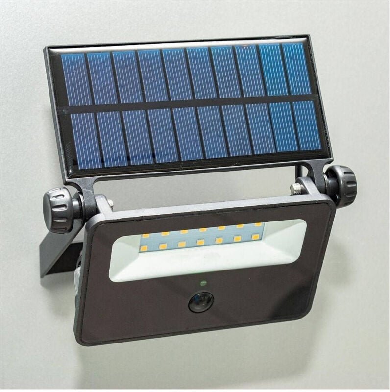 Trade Shop Traesio - Trade Shop - solar-spotlight IP65 wiederaufladbar wand dämmerungssensor bewegung led 8 w -