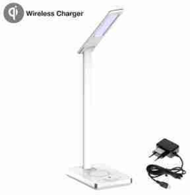 LED218603 VT-7505 Designer Tischleuchte E27 mit elfenbeinfarbenem Lampenschirm, schwarzem Sockel + Schalter rund