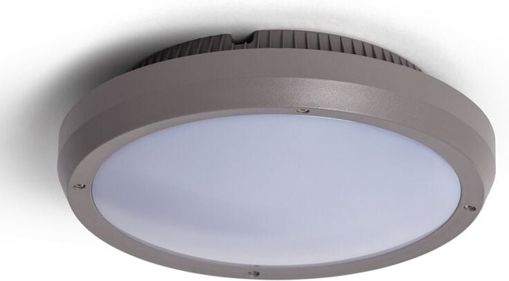 Ledkia - Deckenleuchte Rund für Aussen Ø300 mm IP65 Curio Gris Grau