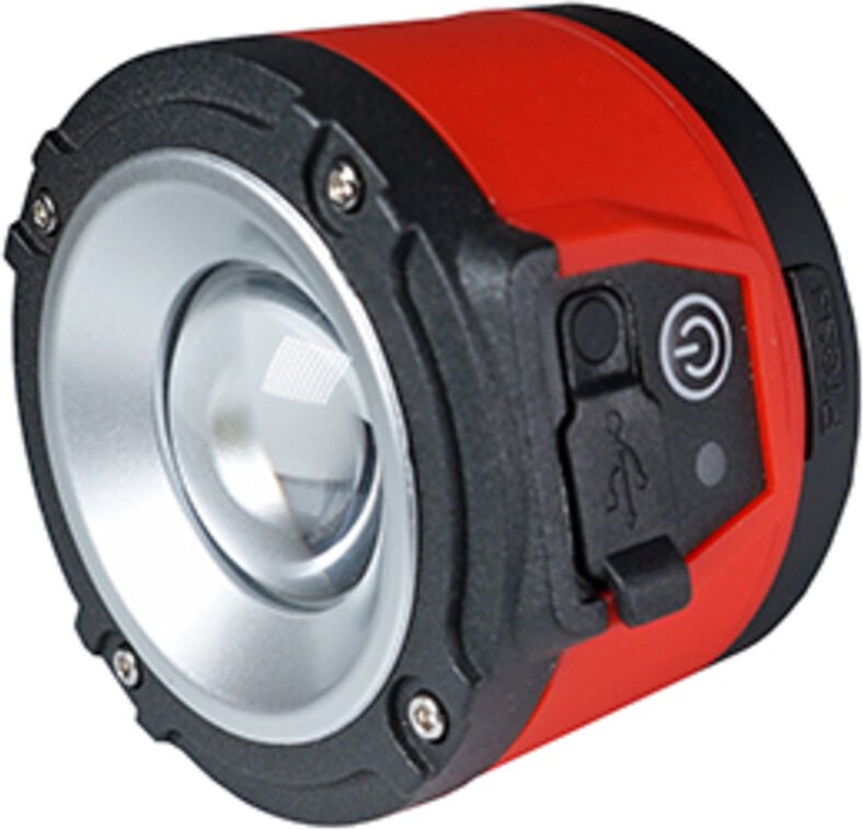 Wiederaufladbare Aluminium-Taschenlampe mit Soft-Touch-Gummibeschichtung und magnetischer Basis, 600 Lumen (bei hoher In...