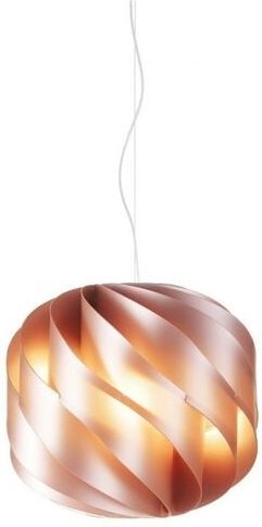 Aufhängung 3 kupferfarbene Leuchten aus verchromtem Metall Cm. 72 x 70 Std