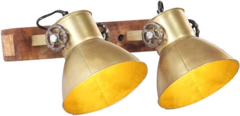 vidaXL Wandlampe Industriestil Messing 45x25 cm E27