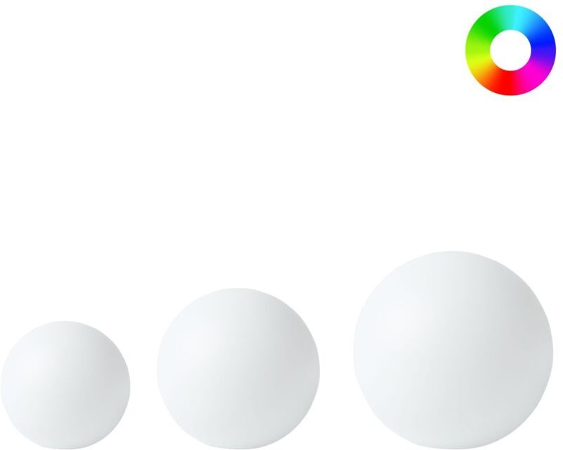 Set mit 3 Solar LED-Kugellampen für den Außenbereich LOBAINA mit Fernbedienung Weiß