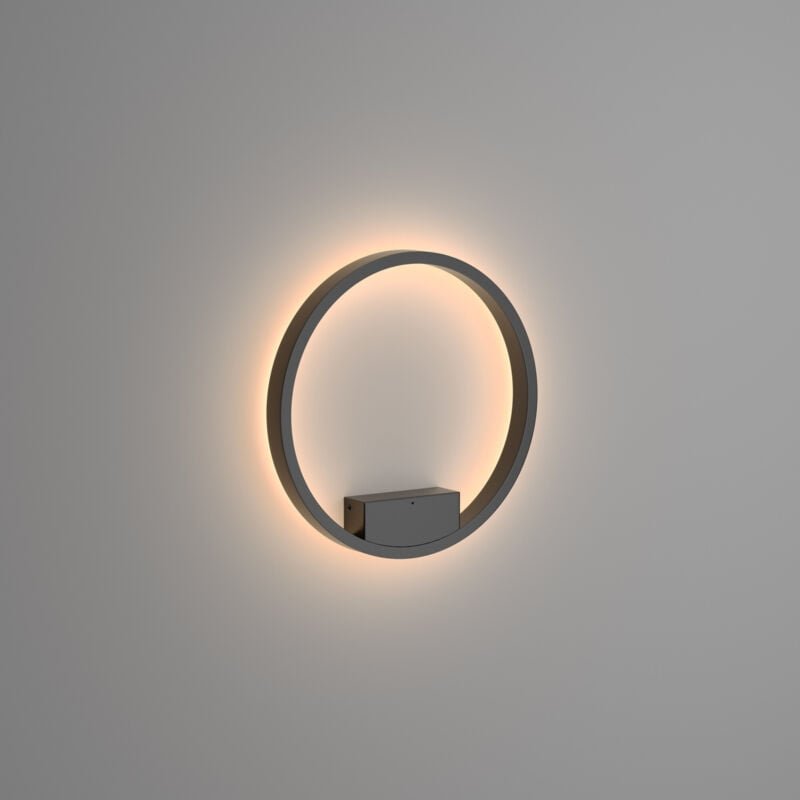 Wandlampe Wandleuchte Wohnzimmerlampe schwarz led Ring Design d 40 cm