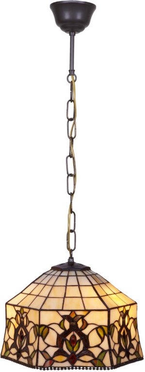 Deckenpendelleuchte mit Kette und Lampenschirm, Durchmesser 30 cm, Hexa-Serie