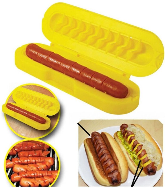 Trade Shop Traesio - Trade Shop - Spiral-Wurstschneider Hot Dog Curl Wurstschneider groß und klein -