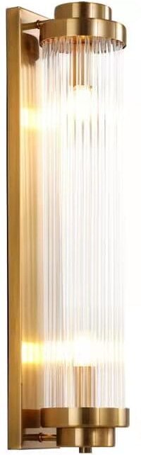 Brass Ionic – Moderne Säulenwandleuchte, 400 x 100 mm, 2 x E14, Messing, elegantes Design