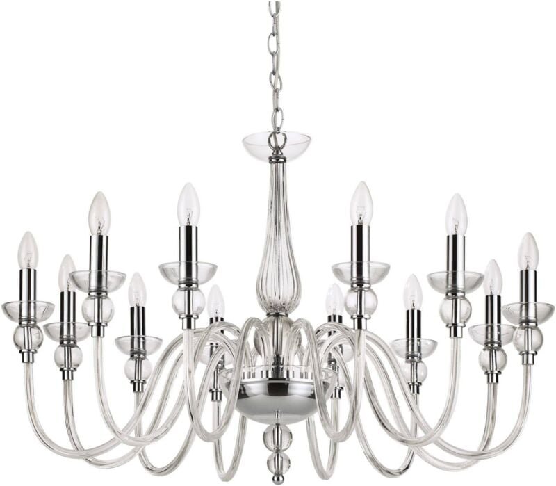 Ideal Lux Doge - 12 Licht Pendelleuchte Trasparent, E14