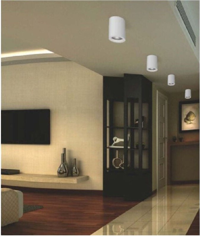 Trade Shop Traesio - Trade Shop - zylinder-spotlight-halter gipsdecke lackierbar GU10 spotlight-halter GS-C11 -