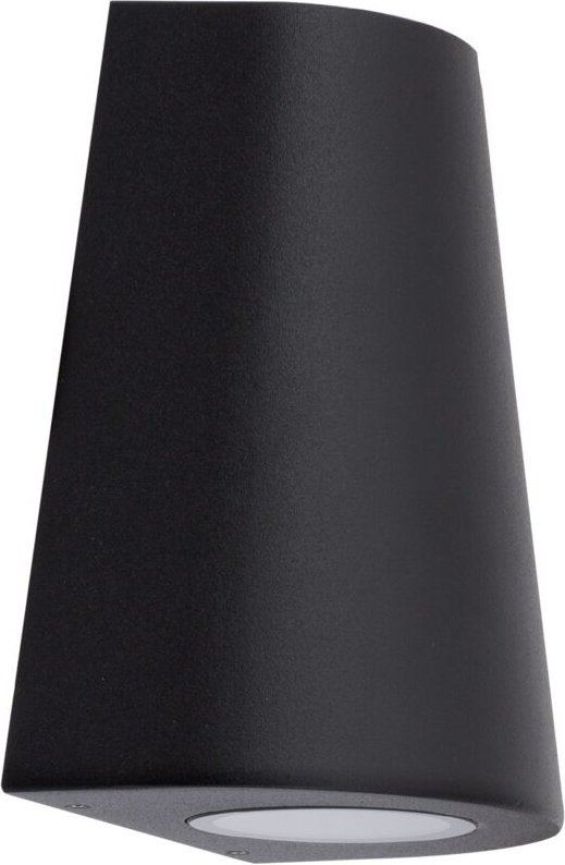 Wandleuchte Aussen Aluminium Doppelte Beleuchtung Magna Design Schwarz