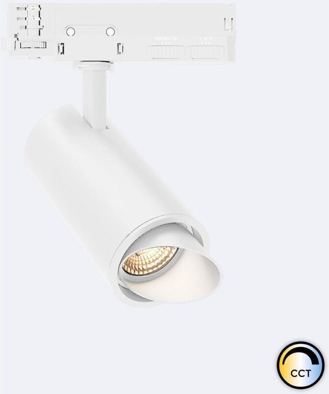 3-Phasenstromschiene LED-Strahler 30W Fasano Cilindro Bisel CCT Wählbar Dimmbar Weiss (2700K - 3200K - 4000K) Wählbar