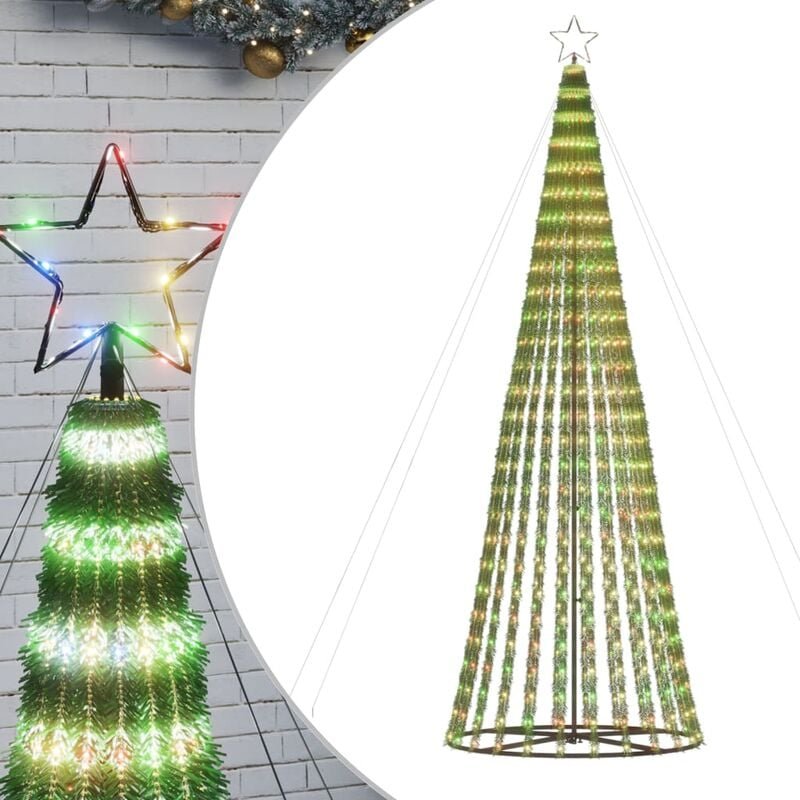 LED Weihnachtsbaum 688 LEDs Mehrfarbig 300 cm vidaXL