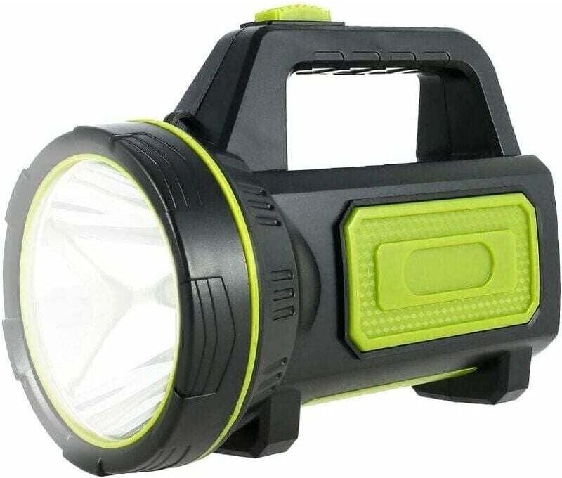 135.000 Lumen, 6000 mAh, per USB aufladbare LED-Taschenlampe mit Seitenlicht, ideal zum Wandern und Camping.