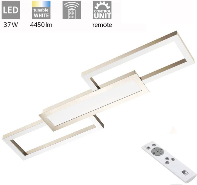 Thumbnail - Eglo LED Deckenleuchte Monirote nickel-matt 78 x 4,5 cm Deckenlampe 4.450 lm