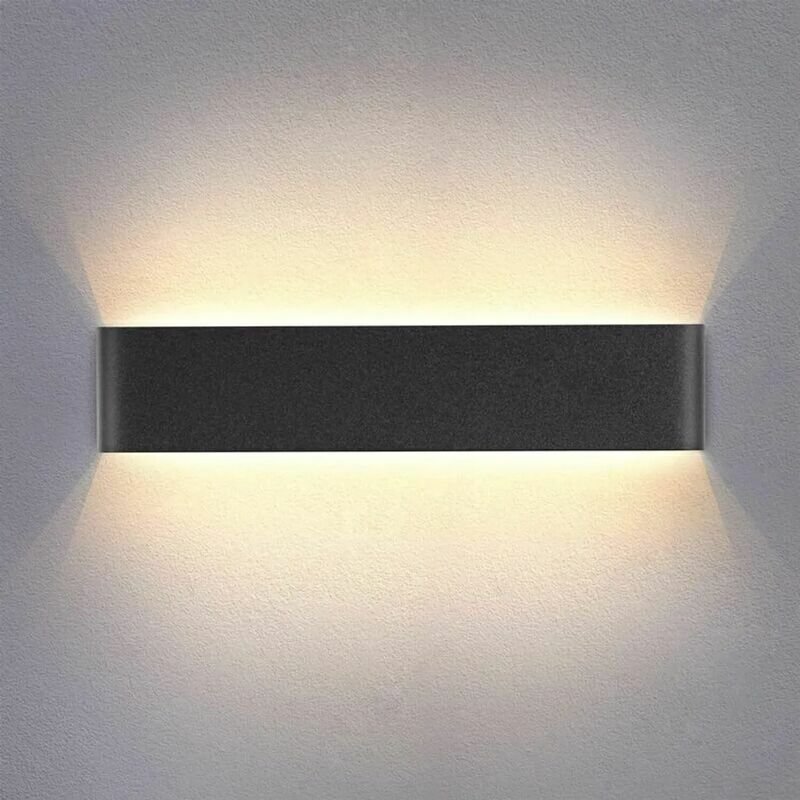 LED Innenwandleuchte Schwarz 14W 3000K Warmweiß Wandleuchte Modernes Design AC 220V für Schlafzimmer Wohnzimmer Treppe K...