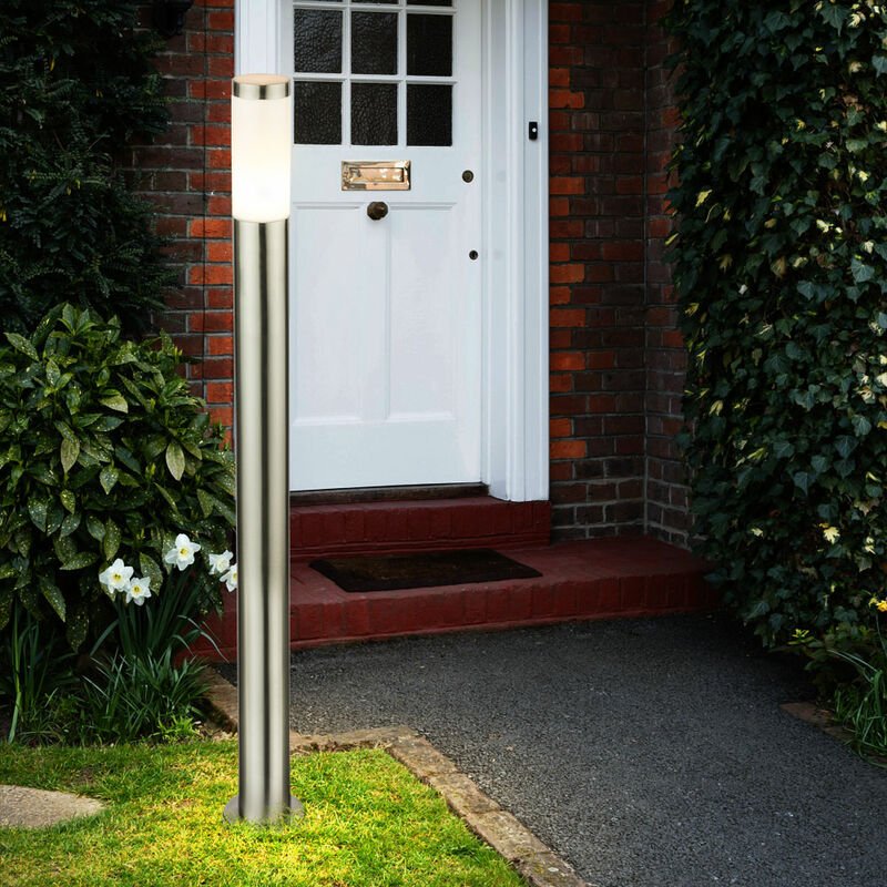 Etc-shop - led 7 Watt Steh Lampe Außen Beleuchtung Edelstahl Leuchte IP44