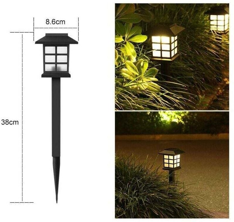 6 Stück solarbetriebene LED-Leuchten für den Außenbereich, Terrasse, Rasen, Hof, Einfahrt, Weg und Landschaftsgestaltung...