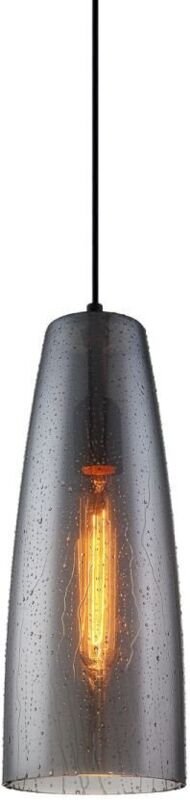 Tabby - Moderner hängender Anhänger Schwarz 1 Licht mit rauchigem Schatten, E27 - Italux