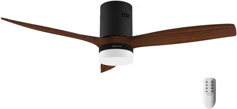 Energysilence Aero 5600 klassischer schwarzer Deckenventilator. 40 w, Gleichstrommotor, Durchmesser 132 cm, 3 Flügel, 18...