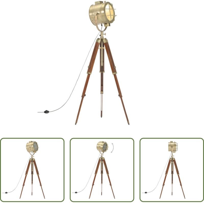 Dreibein - Stehleuchte Dreibein Massivholz Mango 165 cm