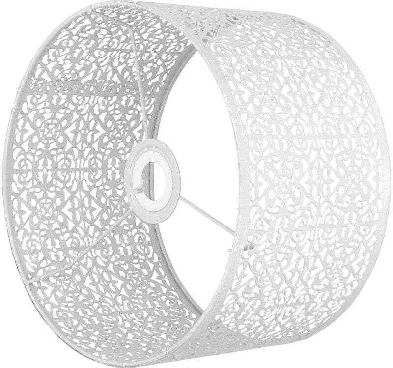 Moderner, schlichter Lampenschirm im Hohl-Design, passend für E14- und E27-Glühbirnen (Weiß)