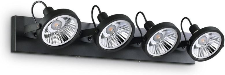 Ideal Lux - Glim - 4 Licht Deckenleuchte Schwarz