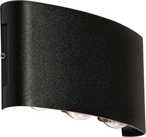 Außenwandleuchte schwarz inkl. led 6-flammig IP54 - Silly