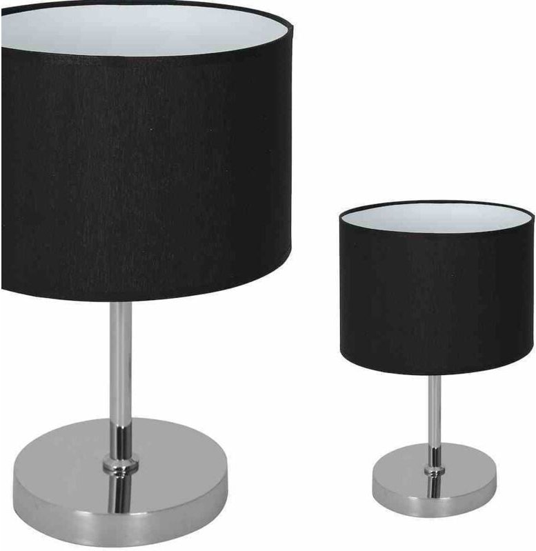 Tischleuchte CASINO SCHWARZ/CHROM 1xE27