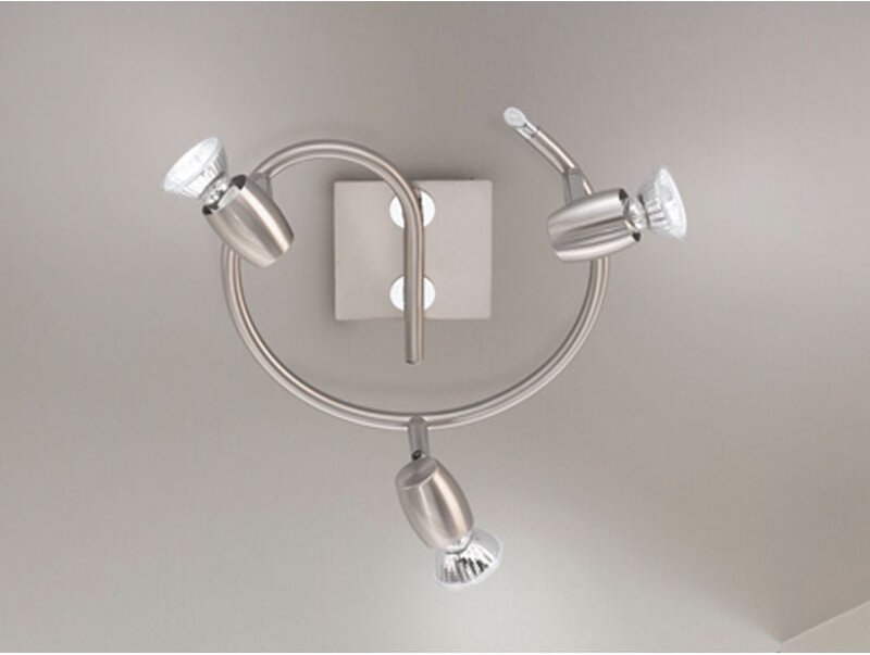 Led Deckenstrahler Silber 3-flammig, Rondell ø 25,5cm