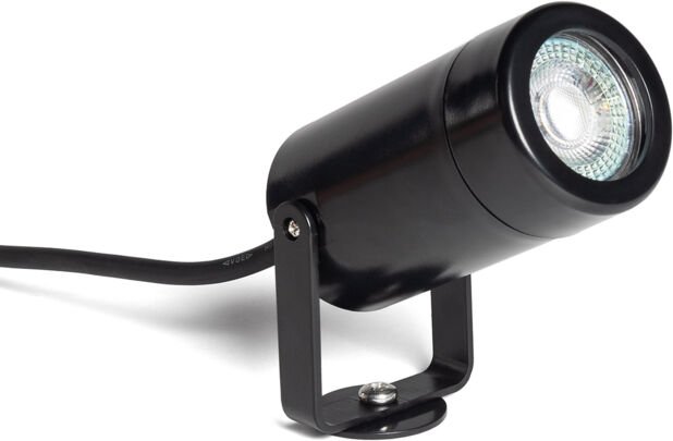 Efectoled - LED-Außenstrahler mit Erdspieß Leaf für Glühbirnen GU10 Schwarz