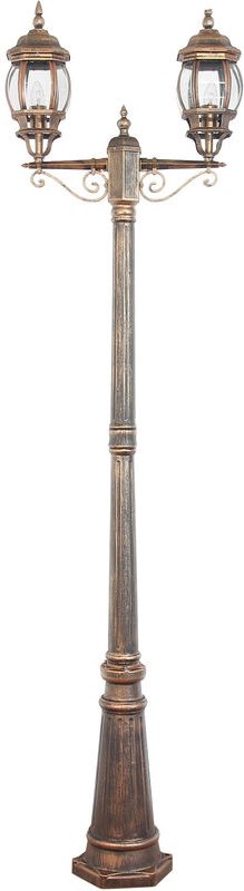 Rustikaler Kandelaber BREST in Kupfer Antik 2-armig E27