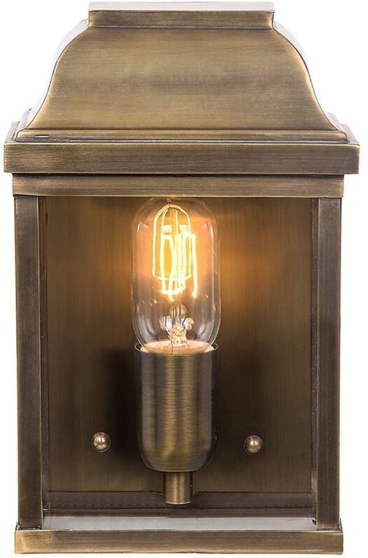 Elstead - Victoria - 1 Licht Außenwandlaterne Licht Massiv Messing IP44, E27