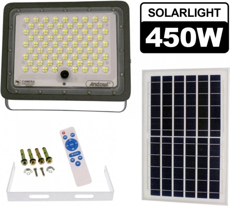 Trade Shop Traesio - Trade Shop - lampada stradale 450W led mit solar pannel ip room wifi Q-SX77 -