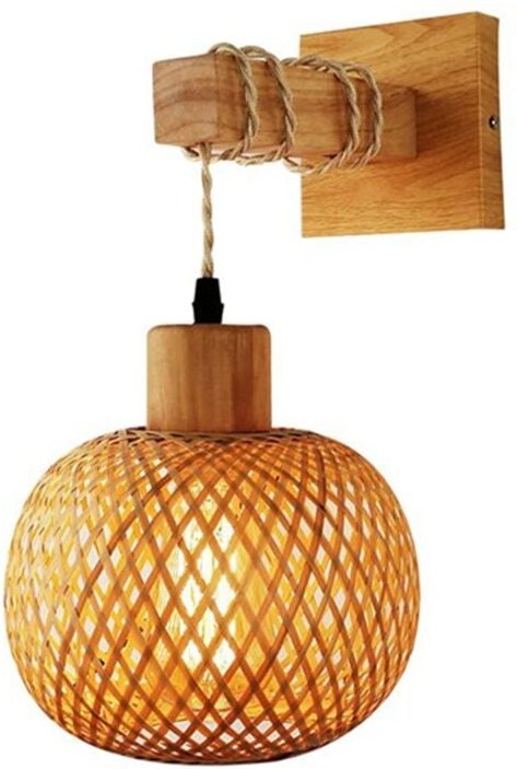 Retro Japanischen Stil Bambus Nacht Wand Lampe Restaurant Rattan Lampmine Schlafzimmer Hintergrund Lampen