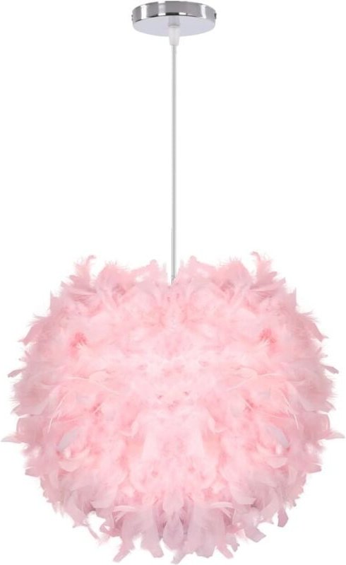 Kronleuchter Pendelleuchte Ø 30cm Deckenleuchte Rosa Feder Kronleuchter Pendelleuchte für Schlafzimmer Wohnzimmer (Rosa)...