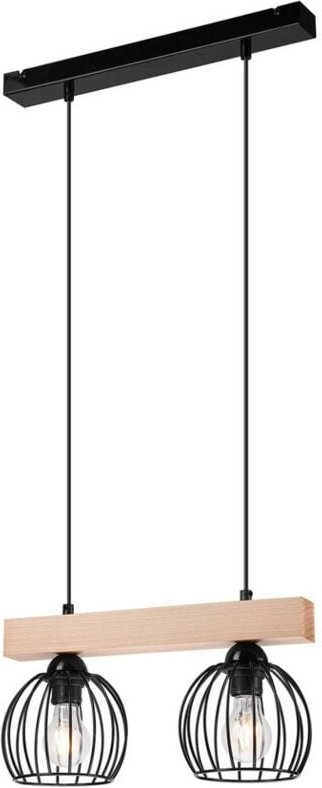 Lamkur Lighting - Lamkur Sienna Stab-Pendel-Deckenleuchte Schwarz, 2x E27