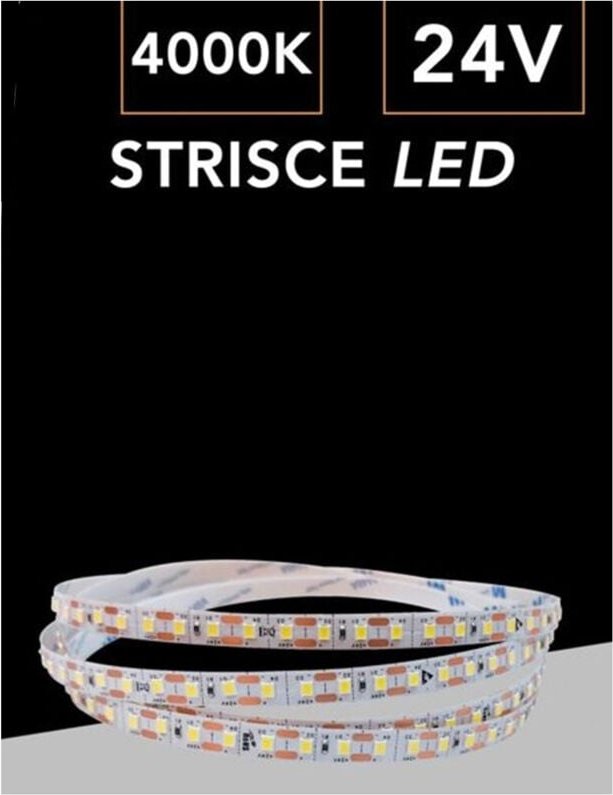 Trade Shop - Flexible LED-Streifen 24V 100W SMD 2835 MoniOcolore 120LED / MT 10MT 2 2835-10M-24V-Spule -