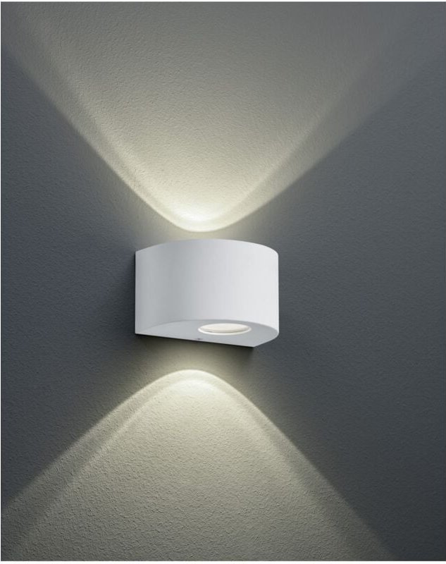 Zweistrahlige LED-Wandleuchte Rosario Weiß H15 cm IP44 Trio Lighting