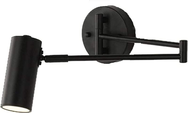 Wandleuchte für Schlafzimmer, Wandleuchte mit goldenem Arm, Nachtleselampe, Moderne verstellbare Wandleuchte aus Metall,...