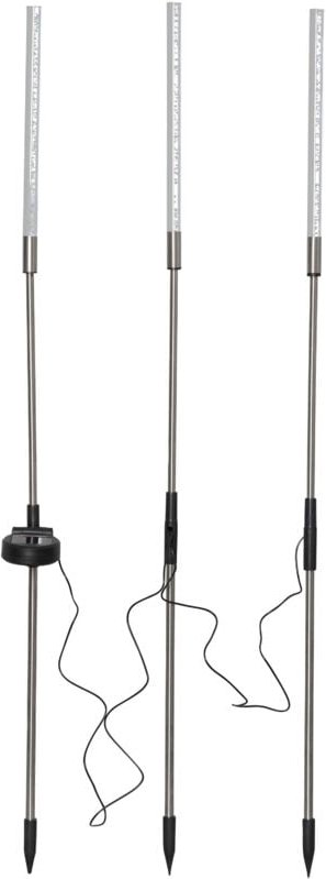 LED Solarspieße ,Bubbly 3-Pin' mit buntem Licht, 3 Stück, Solardeko, Lichtsensor, H 83cm