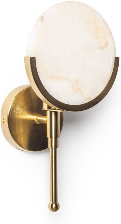 Wandleuchte aus Metall und Glas Frome Gold