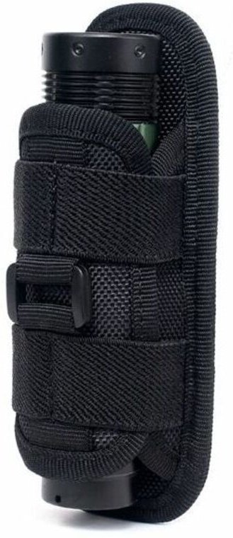 Jalleria - Taschenlampen-Holster, Ratschen- und Steckdosenbox, taktisches, um 360 Grad drehbares Taschenlampen-Holster, ...