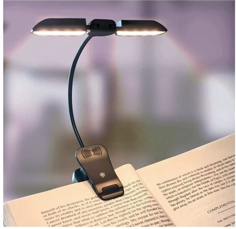 Leselampe, wiederaufladbare Klemmleuchte mit 14 LEDs, 3 Helligkeitsstufen x 3 Farben (Weiß/Warmweiß/Warmweiß), Leselampe...
