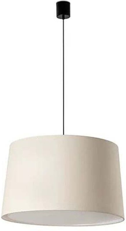 Faro Samba Simple Zylindrische Pendel-Deckenleuchte Mattschwarz, Leinen 3x E27