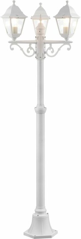 Nissie Außenstandleuchte 3flg weiß 3x A60, E27, 60W, geeignet für Normallampen (nicht enthalten) - Brilliant