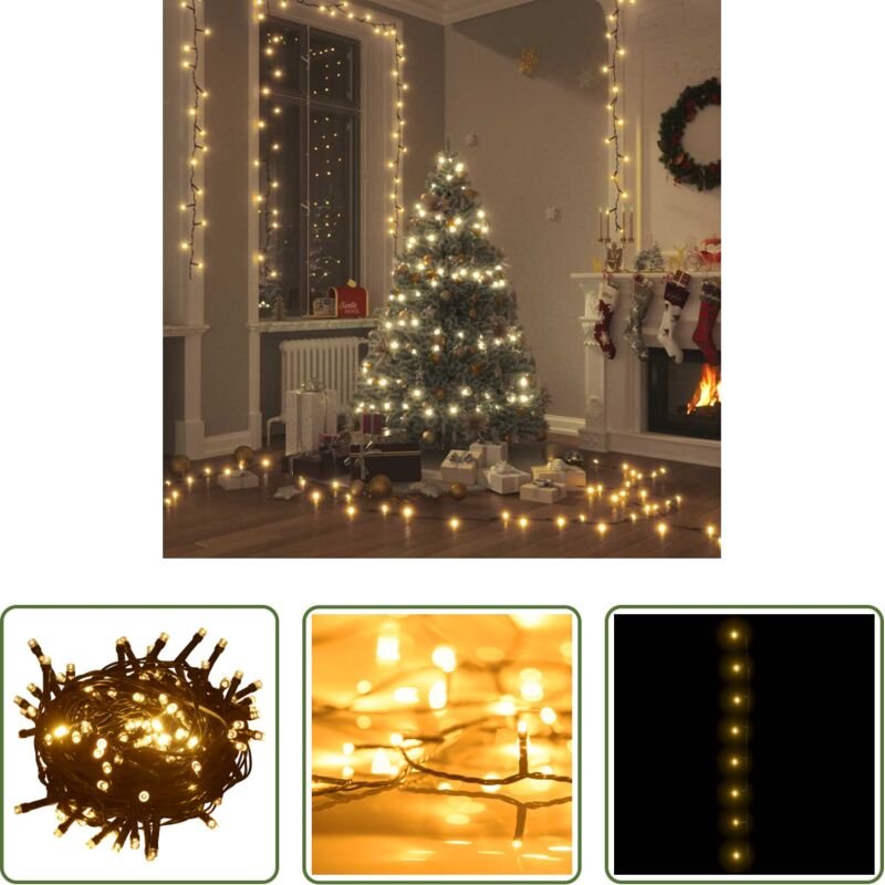 Weihnachtsbeleuchtung - Lichterkette mit 2000 LEDs Indoor & Outdoor 200m IP44 Warmweiß