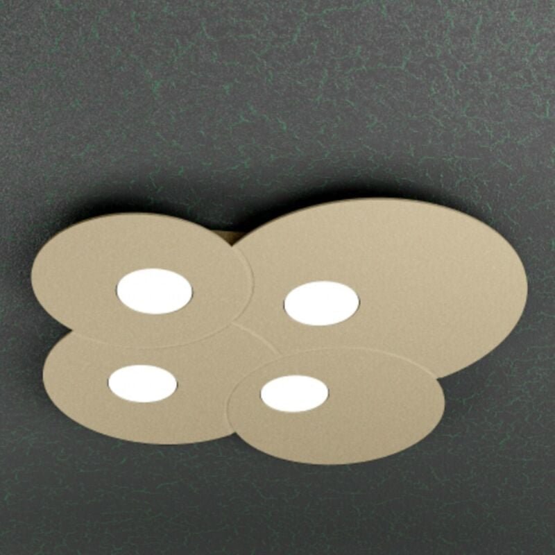 Top-light - Toplight Cloud 4-flammige runde Deckenleuchte mit GX53-Fassung, sandfarbene Struktur, modernes Design 49x48x...