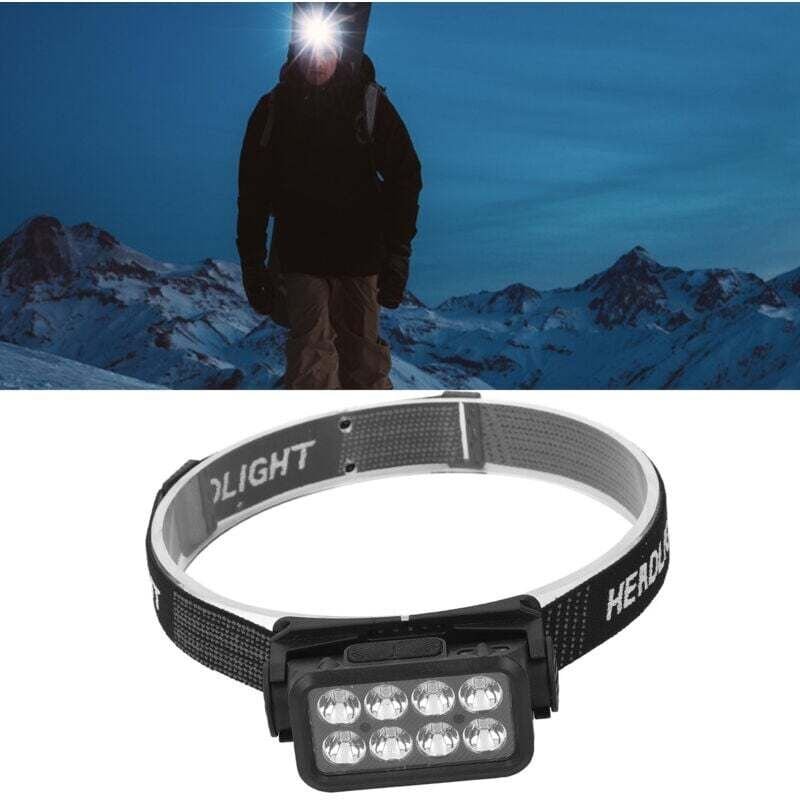 LED-Frontlampe mit Bewegungserkennung, IPX4, 5 Stufen, drehbare, wiederaufladbare USB-Frontlampe für den Fang und den Ab...