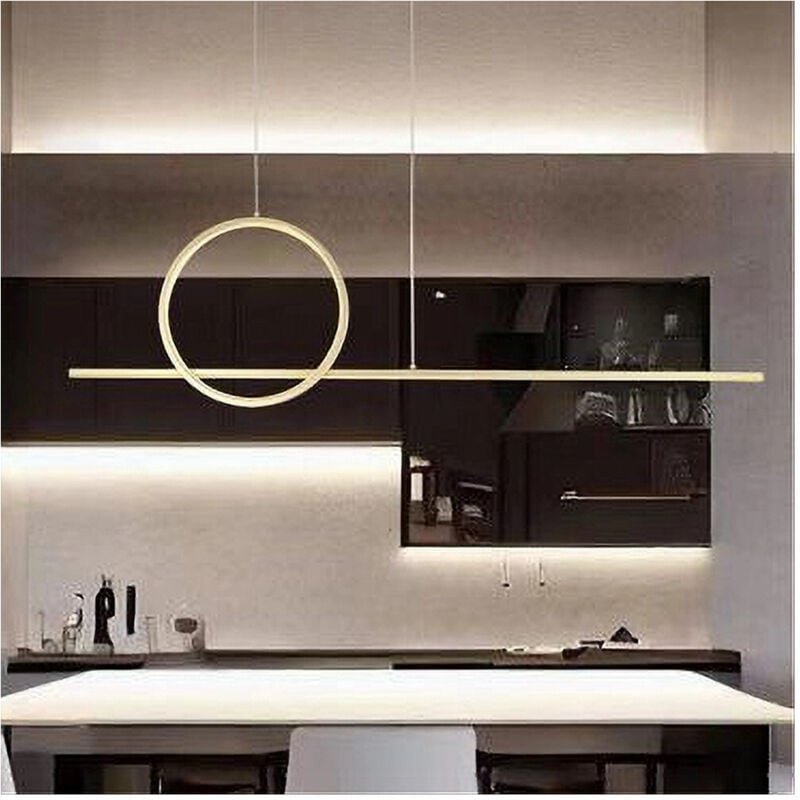 Thumbnail - Trade Shop - led Pendelleuchte 48W Design Circle Gold Line IP20 Küchenleuchte 4000K 33573 -