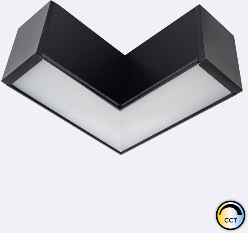 L-Verbindung für led Linearstrahler Luxor 8W Schwarz